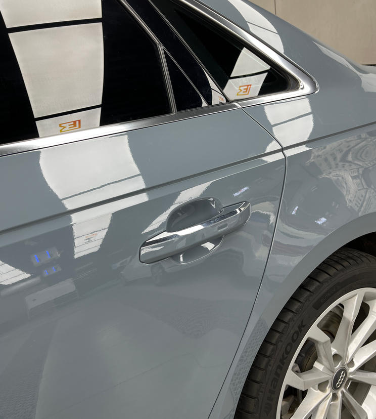 奥迪汽车改色水泥灰实拍，让爱车从低调中透出独特个性