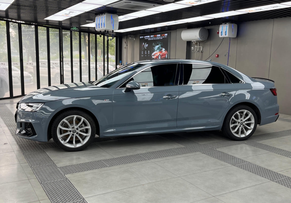 奥迪汽车改色水泥灰实拍，让爱车从低调中透出独特个性