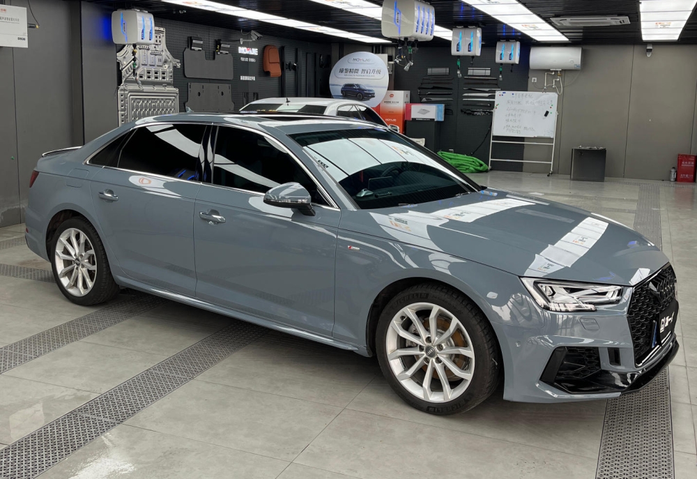 奥迪汽车改色水泥灰实拍，让爱车从低调中透出独特个性