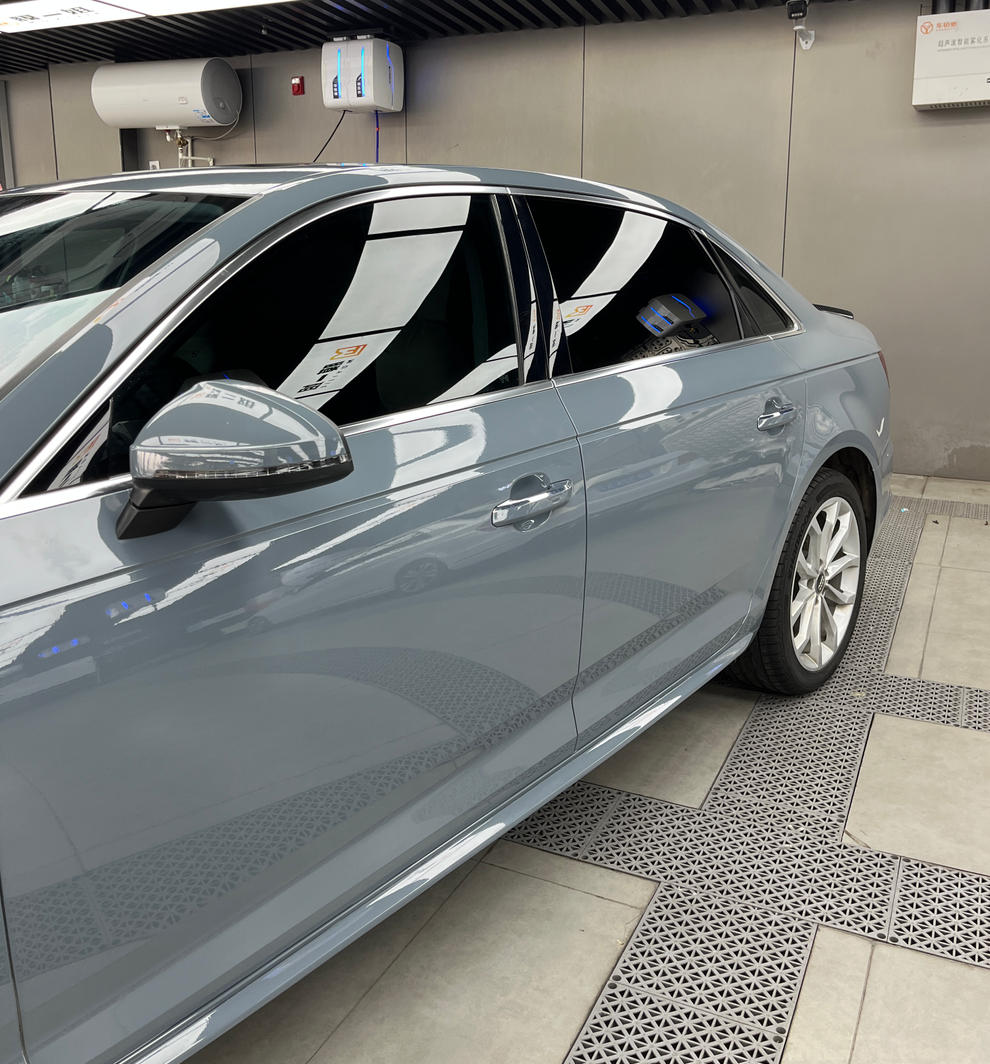 奥迪汽车改色水泥灰实拍，让爱车从低调中透出独特个性