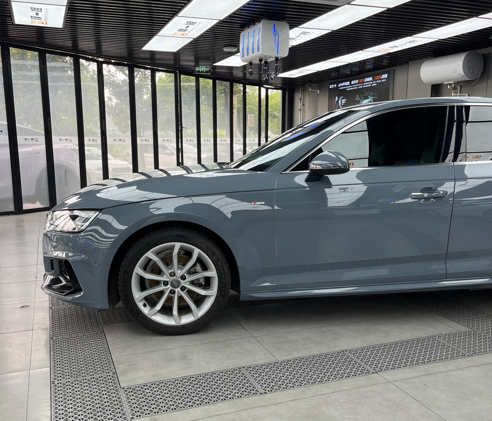 奥迪汽车改色水泥灰实拍，让爱车从低调中透出独特个性