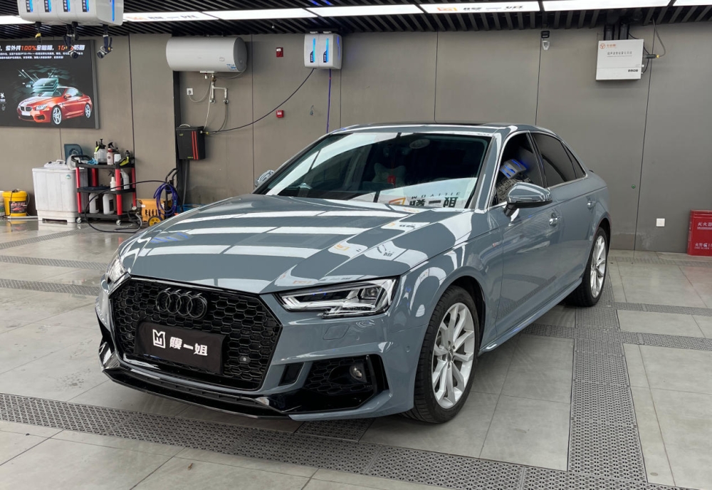 奥迪汽车改色水泥灰实拍，让爱车从低调中透出独特个性