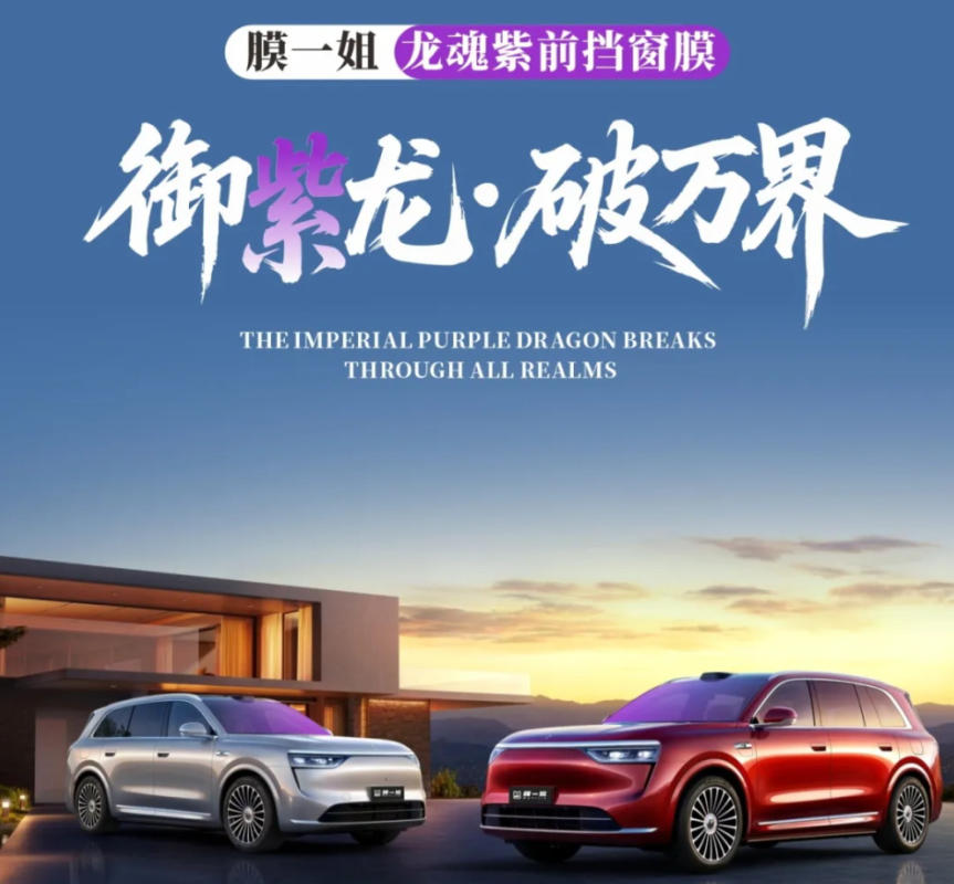 膜一姐龙魂紫前挡窗膜 | 驭紫龙，破万界